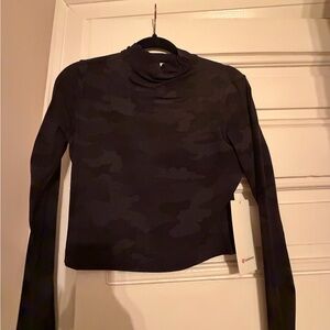 lululemon athletica Long Sleeve Mock Neck Top - Charcoal Camo